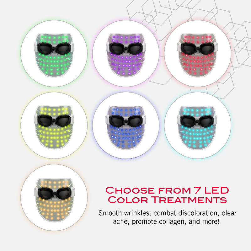 led goggles mask Mirabella Phototherapy 7-Color LED Facial Mask with Near Infrared – Universal Companies