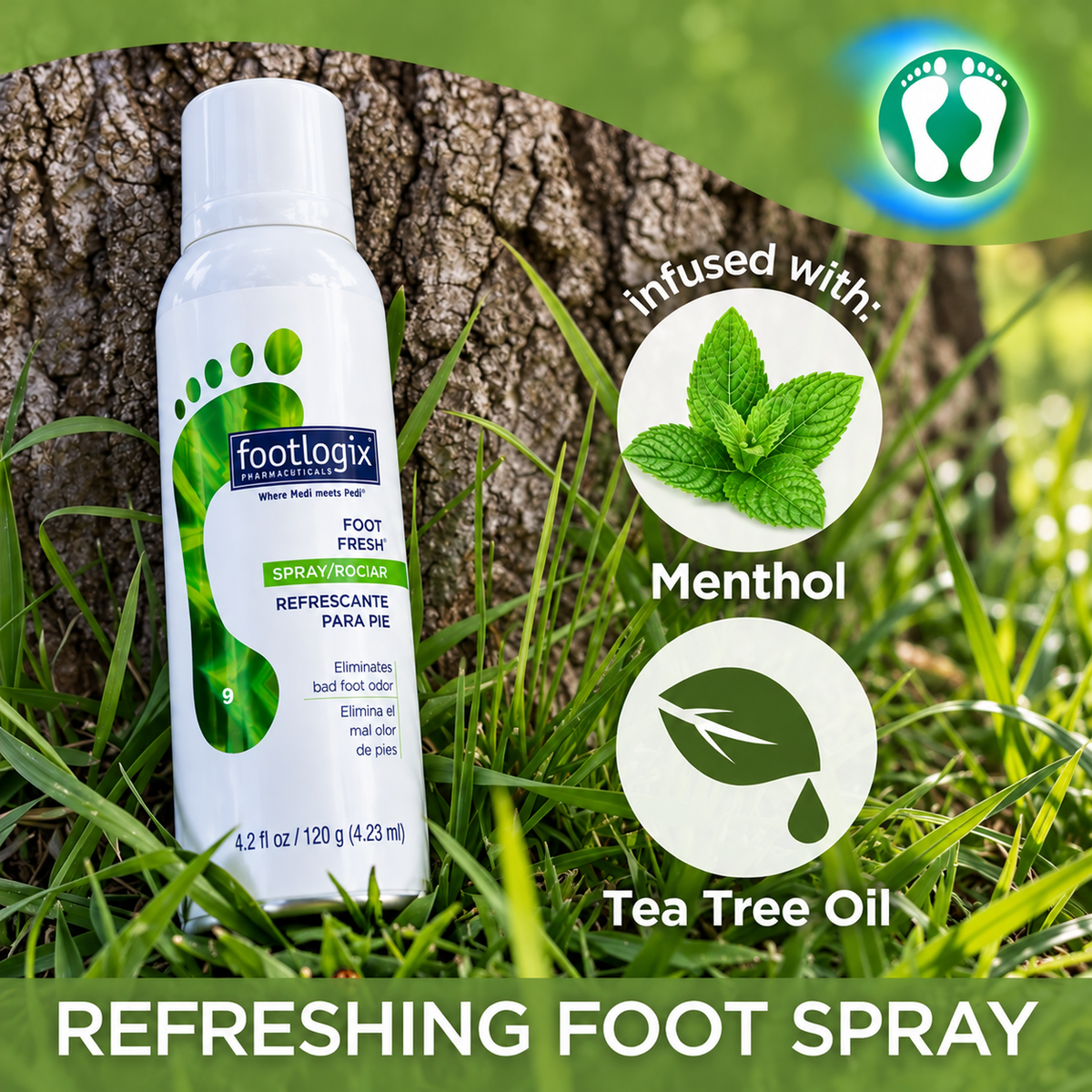 Footlogix Foot Fresh Spray (Deodorant), 4.2 fl oz