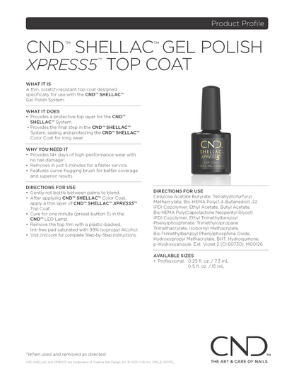 CND Shellac, Xpress5 Top Coat