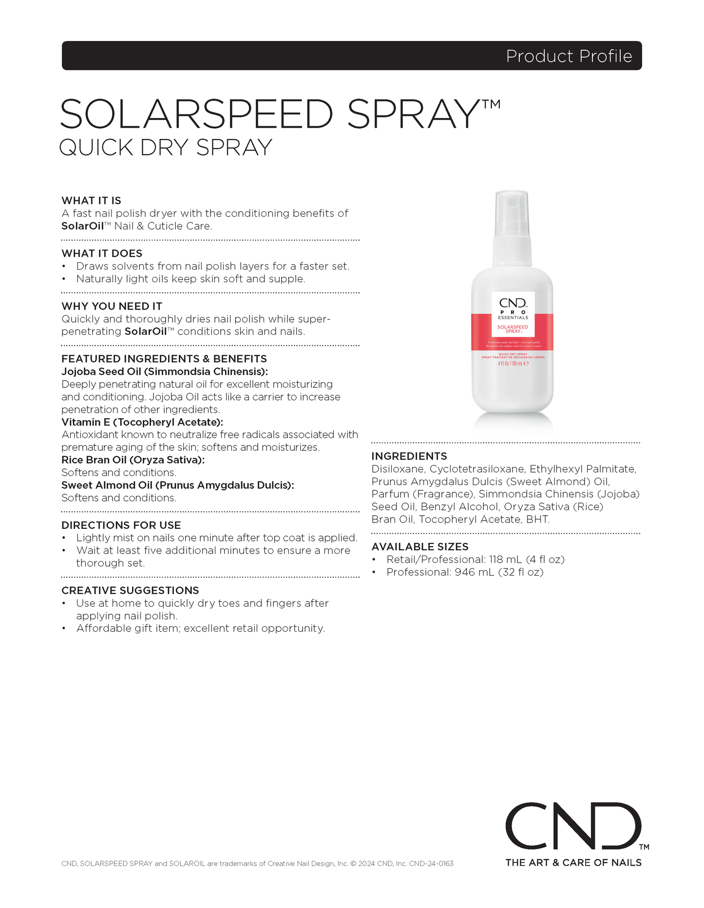 CND Service Essentials, SolarSpeed Spray