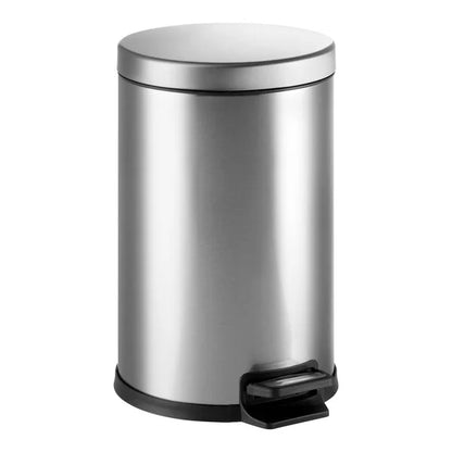 Stainless Steel Round Step On Trash Can, 3 Gallon