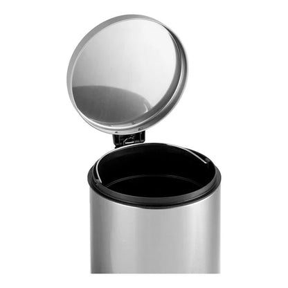 Stainless Steel Round Step On Trash Can, 3 Gallon