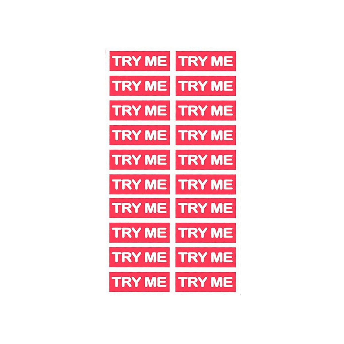 Try Support Sticker Try Me Sticker, Pink, 20 ct – Universal Companies