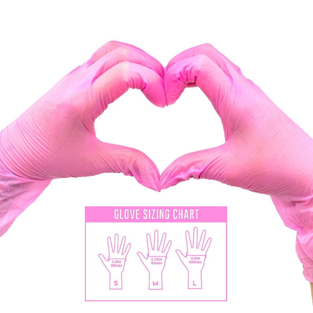 Colortrak Pink Vinyl Gloves, 100 ct