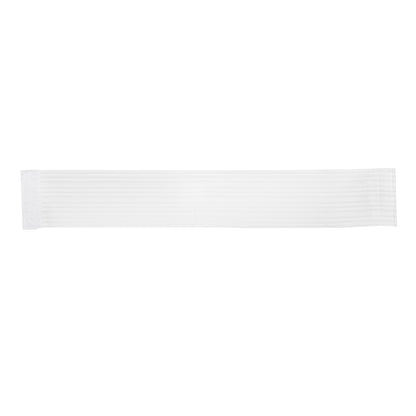 Elastic Headbands with Velcro Closure, White, 48 ct