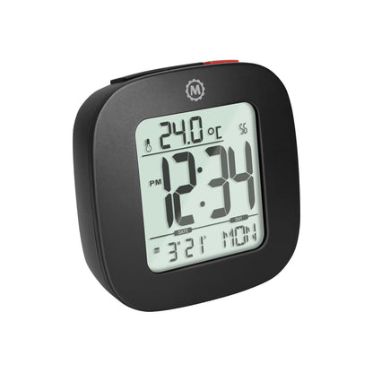 Large Display Compact Alarm Clock, Black