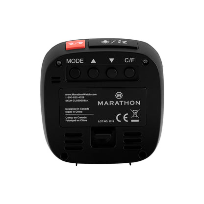 Large Display Compact Alarm Clock, Black