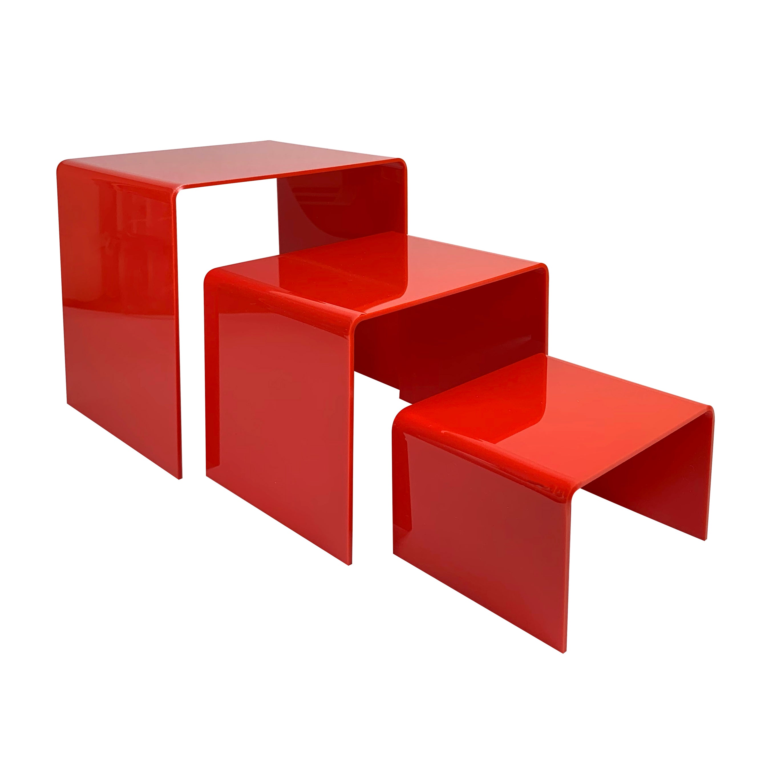 Red Risers Acrylic Display Riser Set, Red, 3 pc – Universal Companies