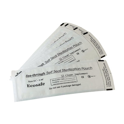 Self Sealing Sterilizing Storage Pouches, 3.5" W x 9.86" L, 200 ct