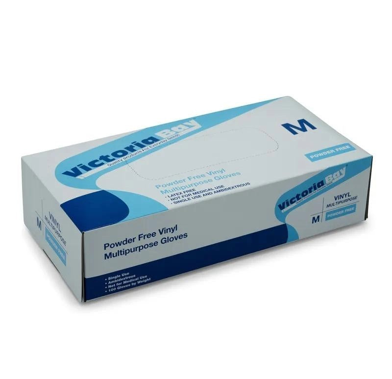 Clear Vinyl Powder Free Gloves, 100 ct
