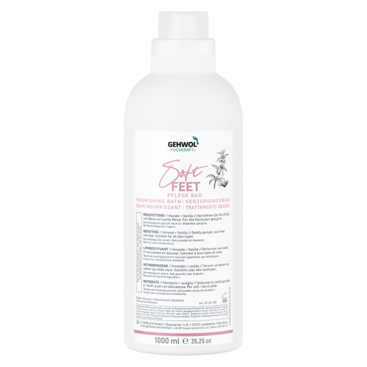 Gehwol Soft Feet Nourishing Bath, 35.25 fl oz