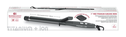 Olivia Garden Titanium+ 1" Curling Iron With Extra Long Barrel