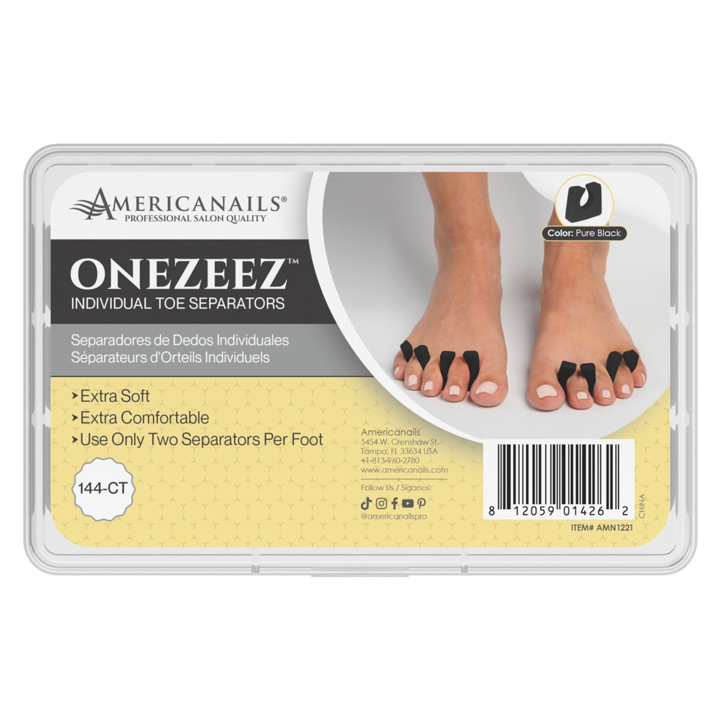 Onezeez Individual Toe Separators, 144ct