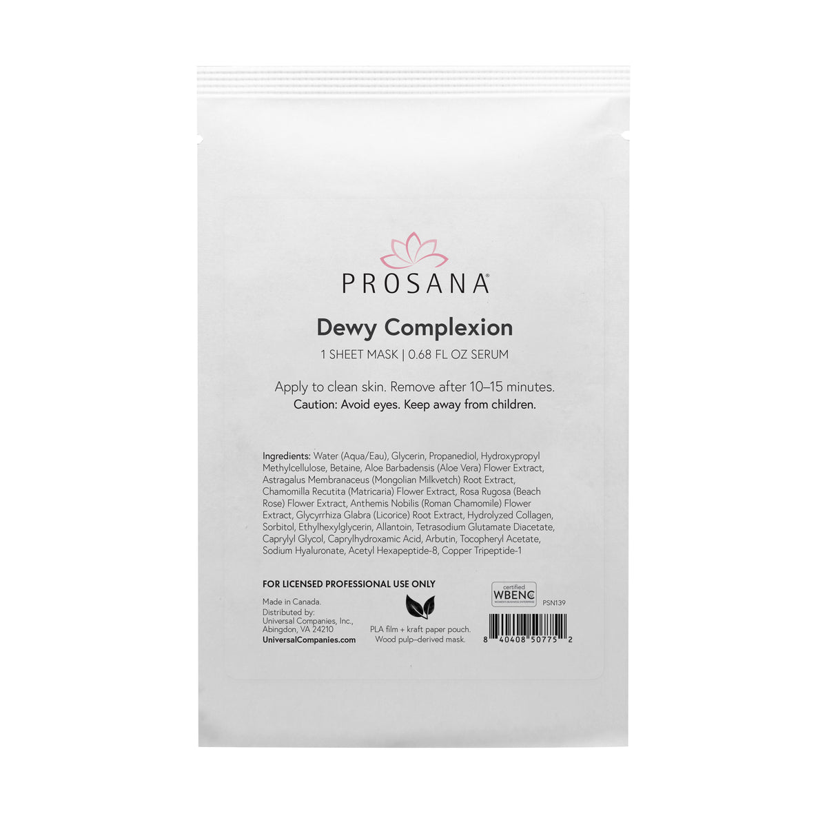 Prosana Dewy Complexion Sheet Mask, 1 ct