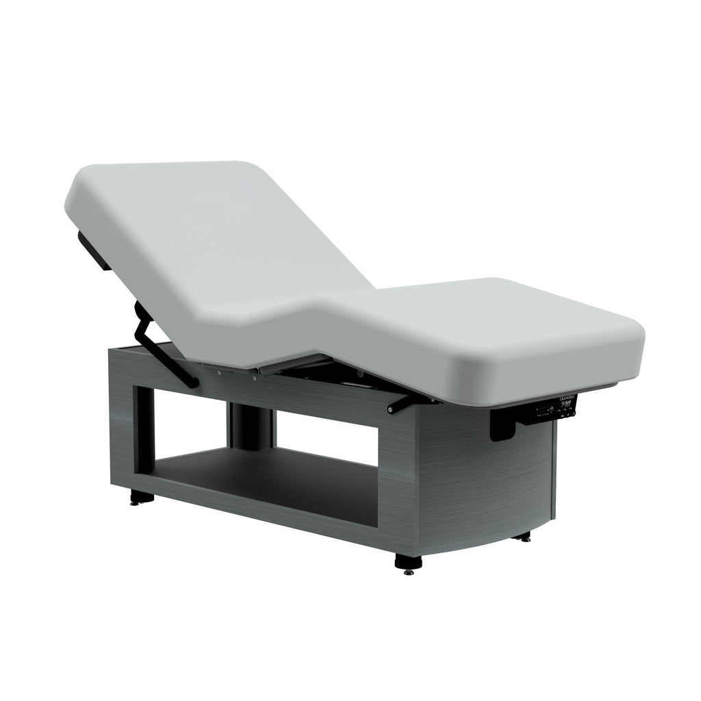 Oakworks Prema E-Nvi Electric Salon Top Table with Open Shelf Base