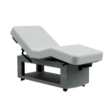 Image of Oakworks Prema E-Nvi Electric Salon Top Table with Open Shelf Base