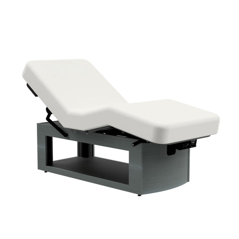 Image of Oakworks Prema E-Nvi Electric Salon Top Table with Open Shelf Base