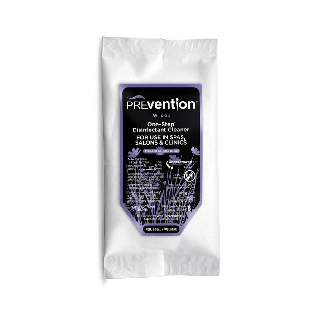 Prevention One-Step Disinfectant Cleaner Wipes, 8 ct