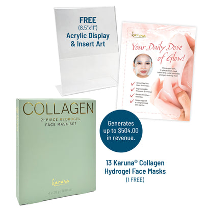 Karuna Collagen Hydrogel Face Mask Retailer Success Kit