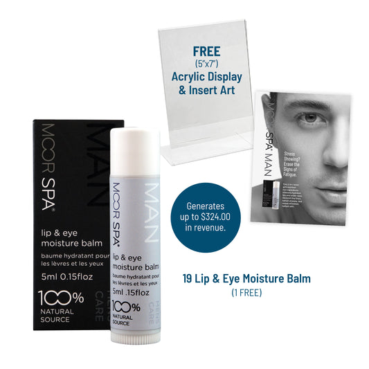 Moor Spa Man Lip & Eye Moisture Balm Retailer Success Kit