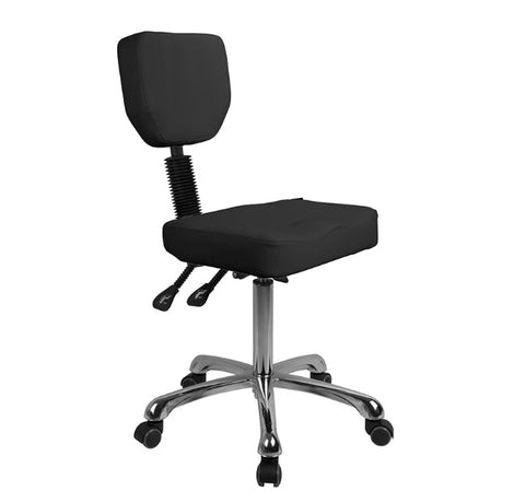 Image of Silverfox Square Stool with Back Rest