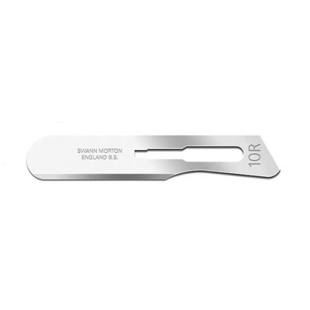 Swann-Morton Stainless Steel Dermaplaning Blade, Size 10R, 100 ct