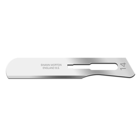 Swann-Morton Stainless Steel Dermaplaning Blade, Size 14, 100 ct