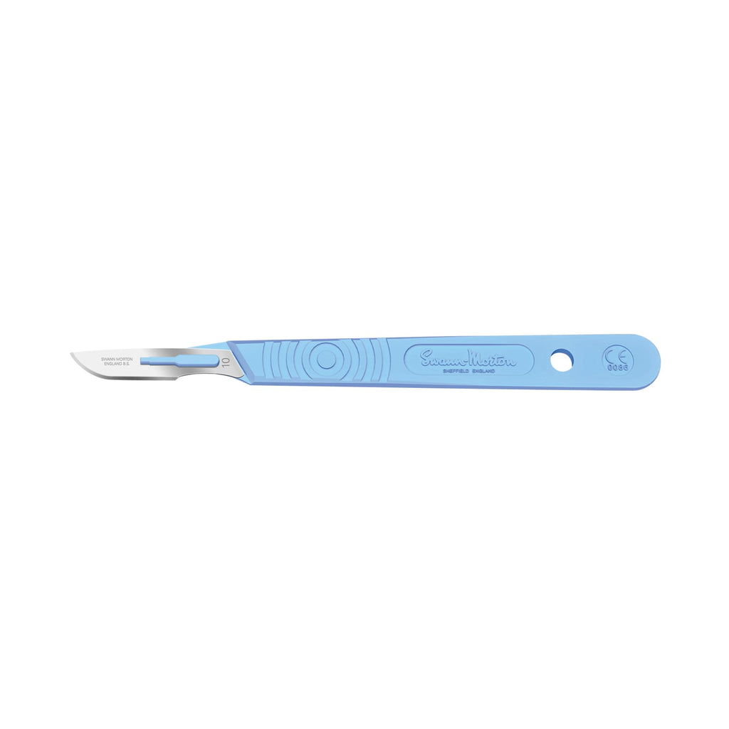 Swann-Morton Stainless Steel Disposable Scalpel, Size 10, 10 ct