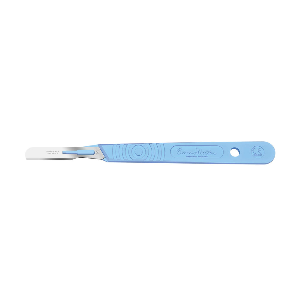 Swann-Morton Stainless Steel Disposable Scalpel, Size 14, 10 ct
