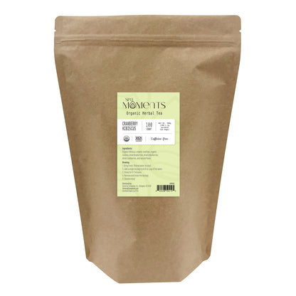 Spa Moments, Organic Herbal Tea, Cranberry Hibiscus, 100 ct