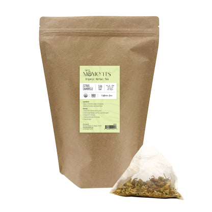Spa Moments, Organic Herbal Tea, Citrus Chamomile, 100 ct