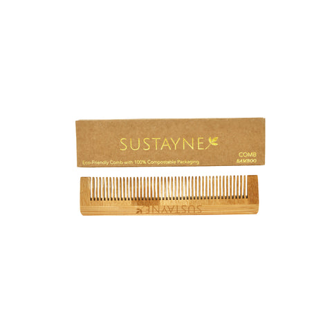 Image of Sustayne Hair Comb, Bamboo, 5"