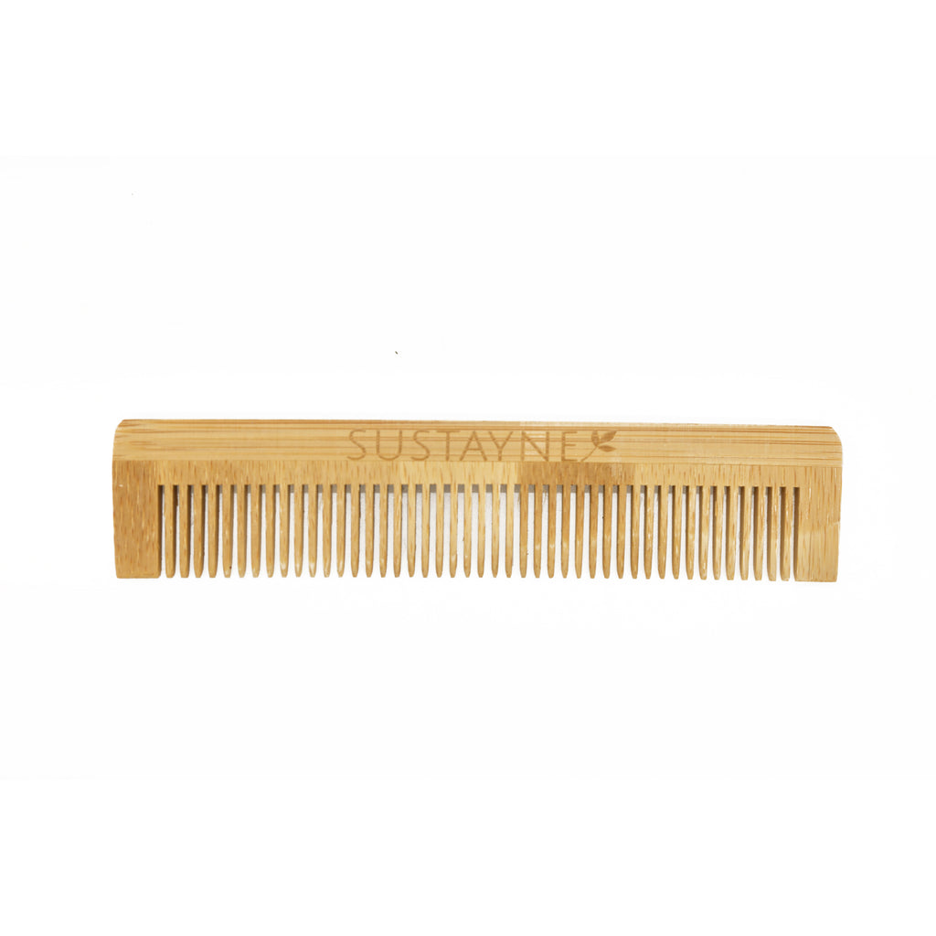 Sustayne Hair Comb, Bamboo, 5"