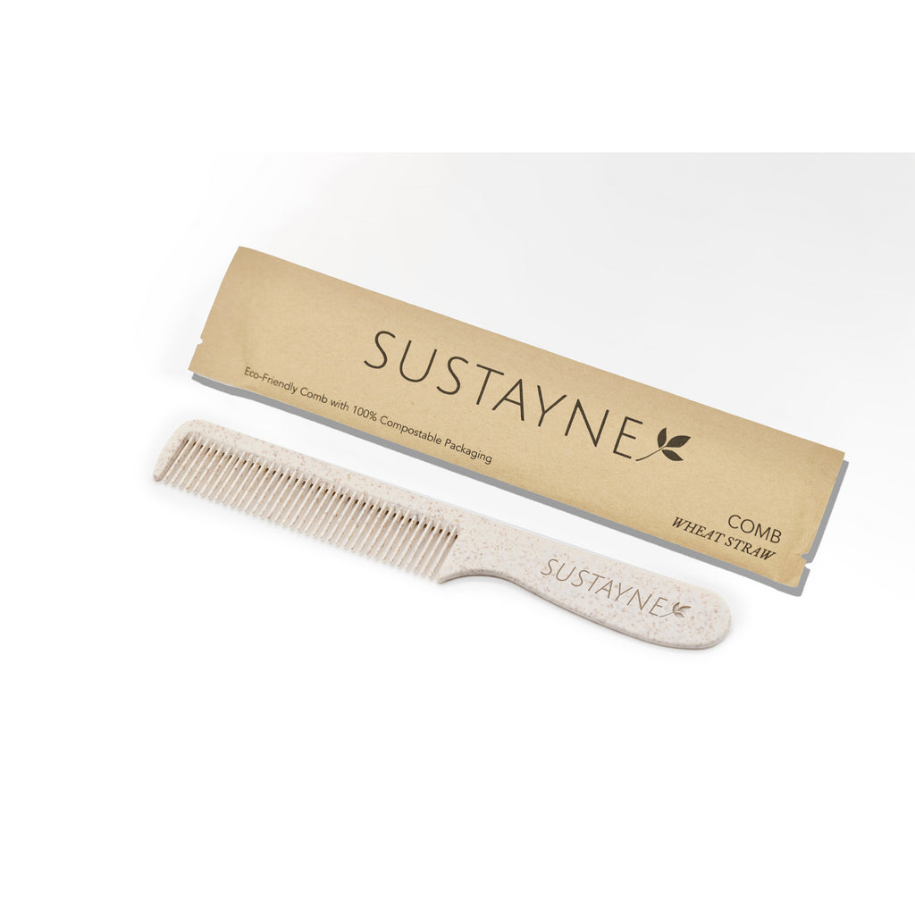Sustayne Hair Comb, Wheat Straw, 6.8", 25 ct