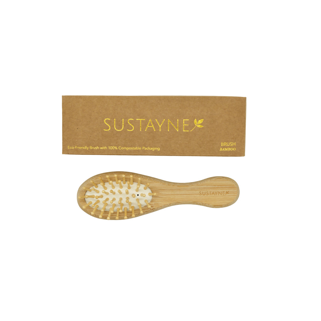 Sustayne Hair Brush, Bamboo, 6"