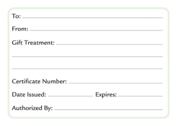 Gift Certificate, Call Time Out, 25 pc