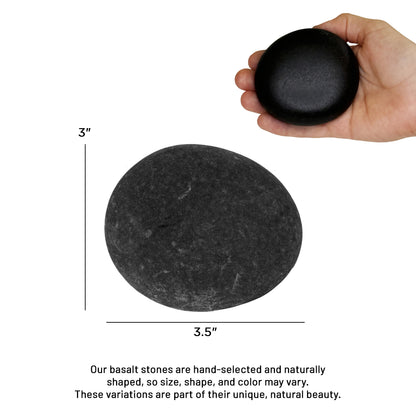 Theratools Professional Warming Tray Basalt Stone Set, 29 Stones