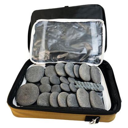 Professional Mobile Massage Basalt Stone Warming Kit, 30 Stones