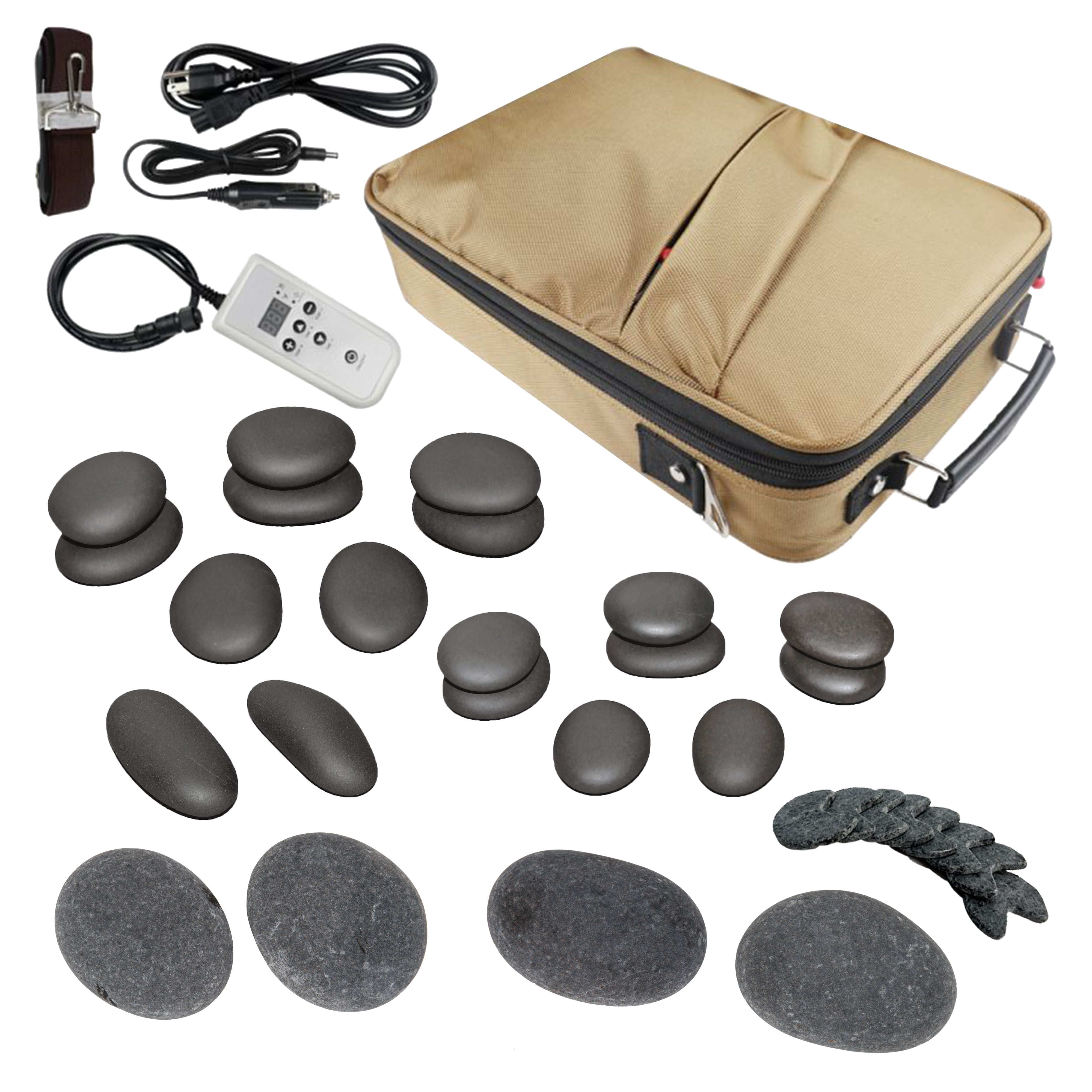 Professional Mobile Massage Basalt Stone Warming Kit, 30 Stones ...