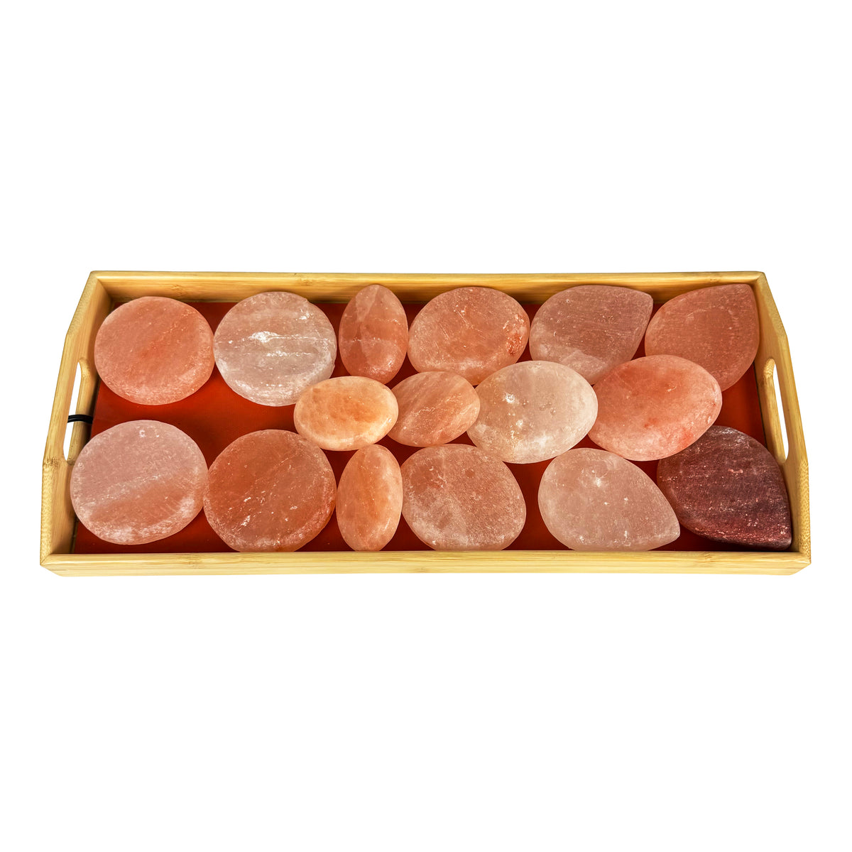 Theratools Professional Warming Tray Himalayan Salt Stone Set, 16 Stones