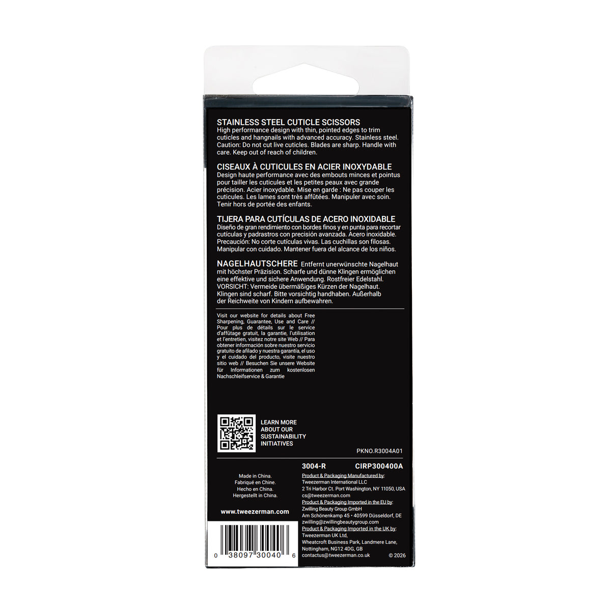 Tweezerman Stainless Steel Cuticle Scissors