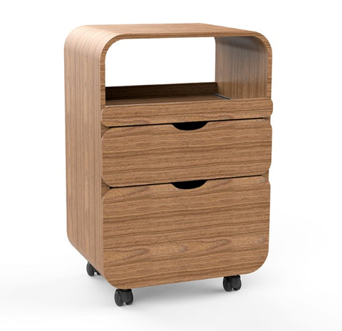 Image of Silverfox Wood Finish Spa Trolley with Drawers