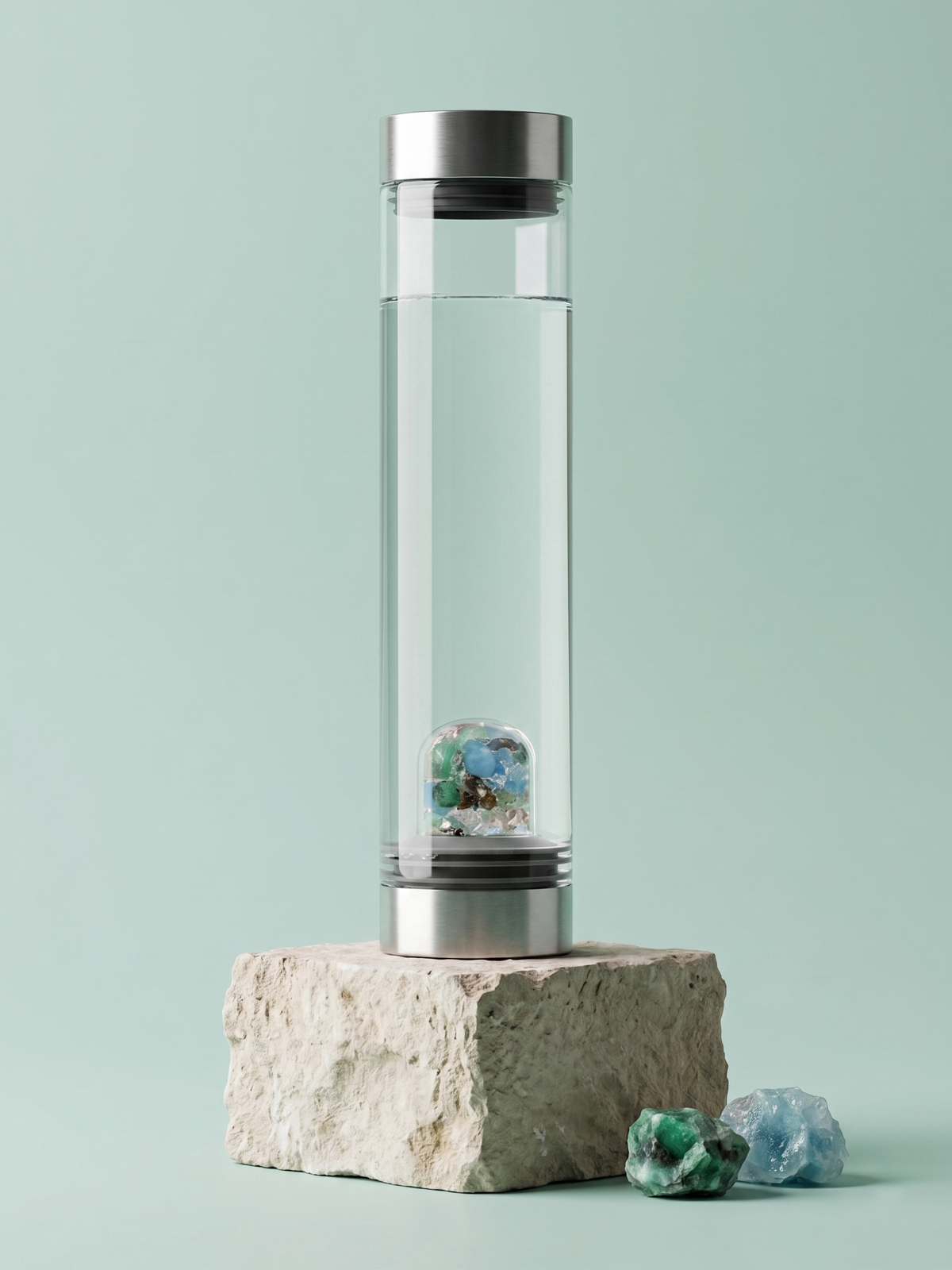 VitaJuwel Sana Premium Crystal Water Carafe, LONGEVITY