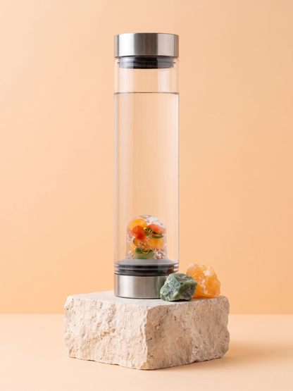 VitaJuwel Sana Premium Crystal Water Carafe, HAPPINESS