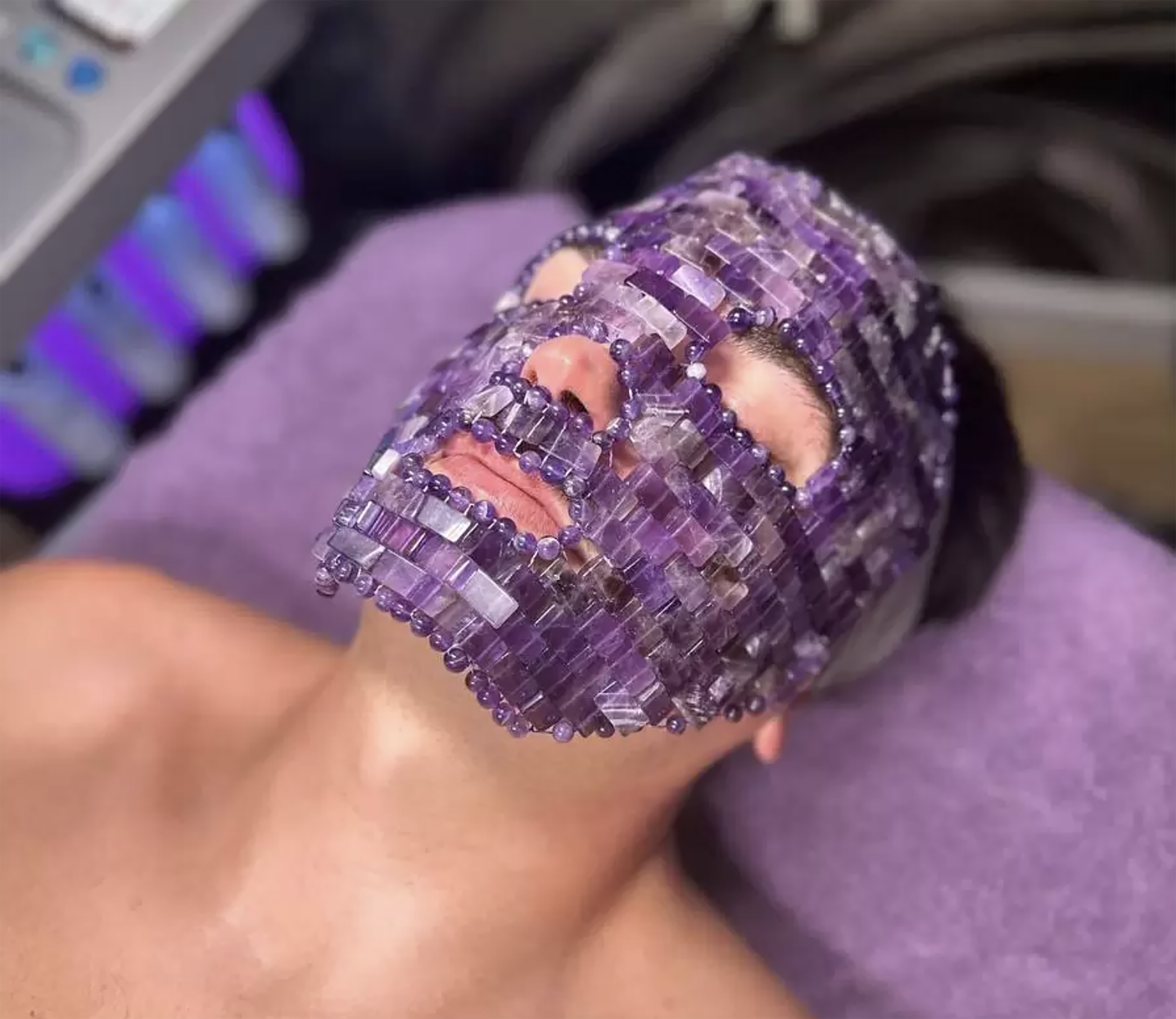 Crystal Fuzion Face Mask, Amethyst – Universal Companies
