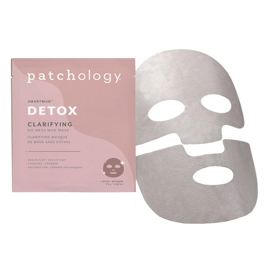 Patchology SmartMud Detox Clarifying No-Mess Mud Mask, 1 ct