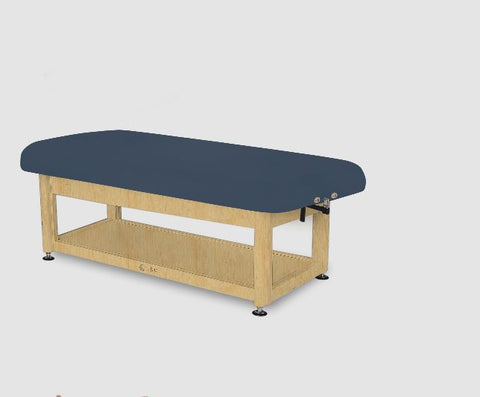 Image of Living Earth Crafts Napa Flat Top Spa Treatment Table with Shelf Base
