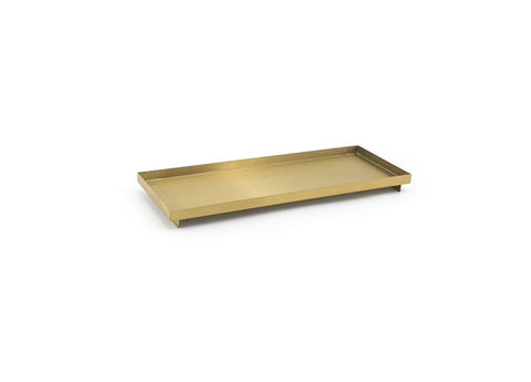 Image of FOH Brushed Stainless Steel Tray, 12.25" x 4.75", 6 ct