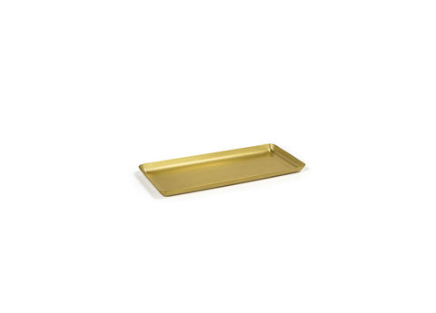 Image of FOH Brushed Stainless Steel Tray, 10" x 4.5", 6 ct