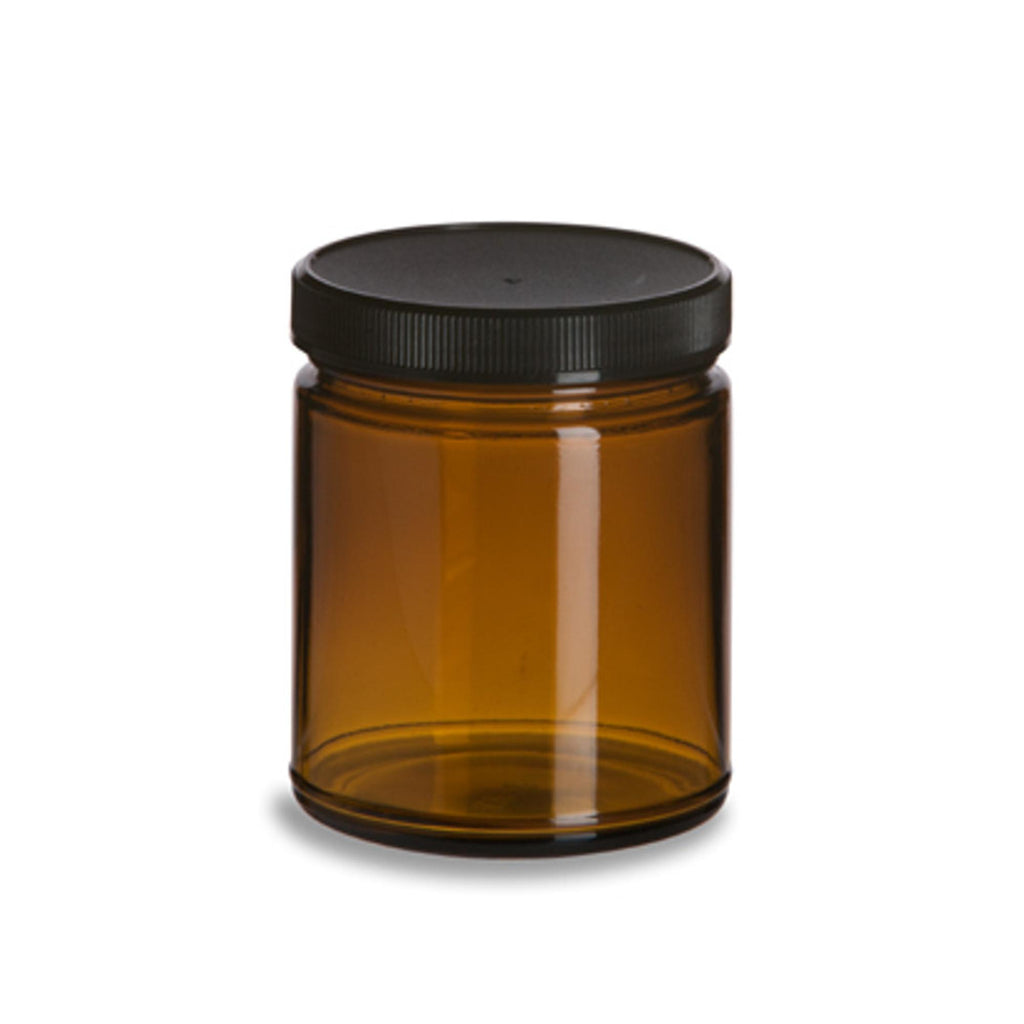 Amber 9 oz. Glass Jar with Matte Lid, 1 ct